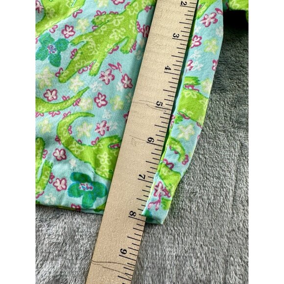 Lilly Pulitzer Shorts Women’s Size 2 Resort Fit Blue/Pink Alligator Cotton Check - Picture 5 of 15